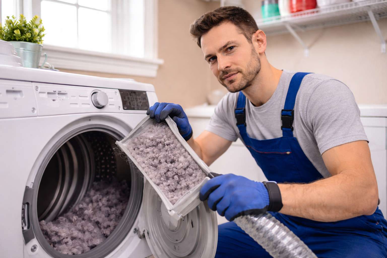 Laundry room and dryer